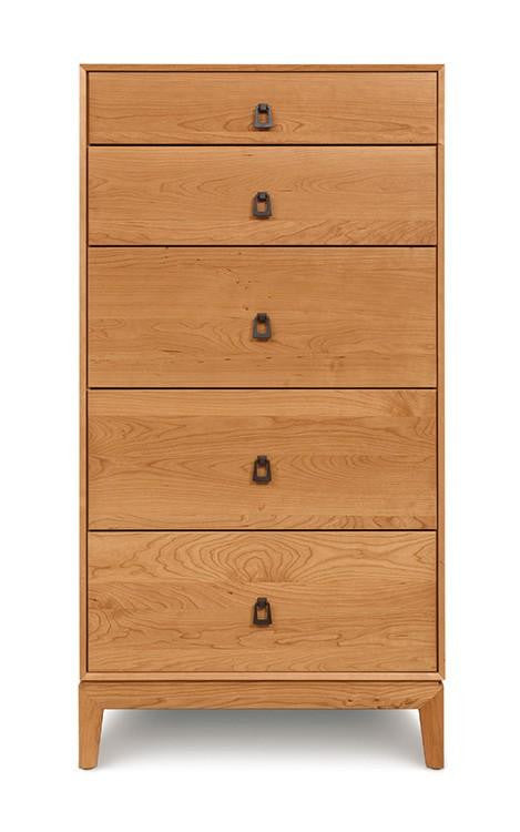 Mansfield 5 Drawer Narrow Chest by Copeland Furniture - Affordable Modern Furniture at By Design 