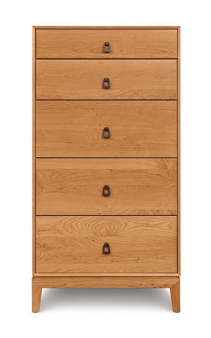 Mansfield 5 Drawer Narrow Chest by Copeland Furniture - Affordable Modern Furniture at By Design 